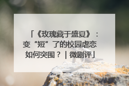 《玫瑰藏于盛夏》：变“短”了的校园虐恋如何突围？｜微剧评