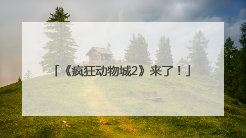 《疯狂动物城2》来了！