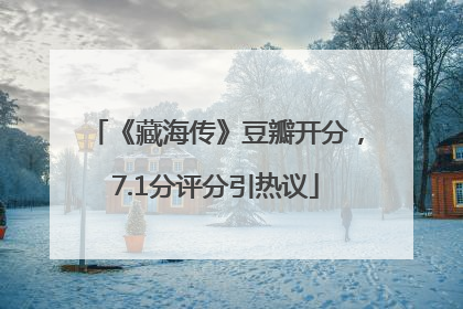 《藏海传》豆瓣开分，7.1分评分引热议