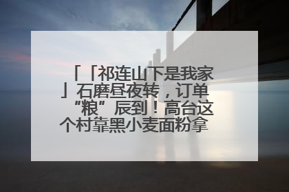 「祁连山下是我家」石磨昼夜转，订单“粮”辰到！高台这个村靠黑小麦面粉拿下成立来最大订单