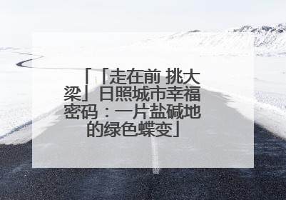 「走在前 挑大梁」日照城市幸福密码：一片盐碱地的绿色蝶变