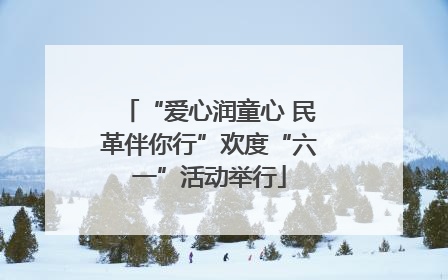 “爱心润童心 民革伴你行”欢度“六一”活动举行