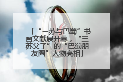 “三苏与巴蜀”书画文献展开幕，“三苏父子”的“巴蜀朋友圈”人物亮相