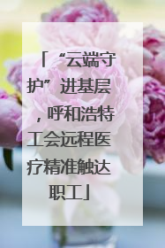 “云端守护”进基层，呼和浩特工会远程医疗精准触达职工