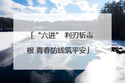 “六进” 利刃斩毒根 青春防线筑平安