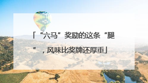 “六马”奖励的这条“腿”，风味比奖牌还厚重