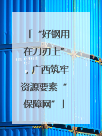 “好钢用在刀刃上”，广西筑牢资源要素“保障网”