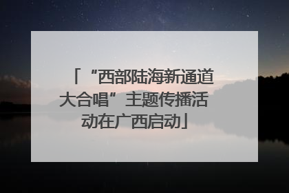“西部陆海新通道大合唱”主题传播活动在广西启动