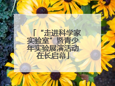 “走进科学家实验室”暨青少年实验展演活动在长启幕