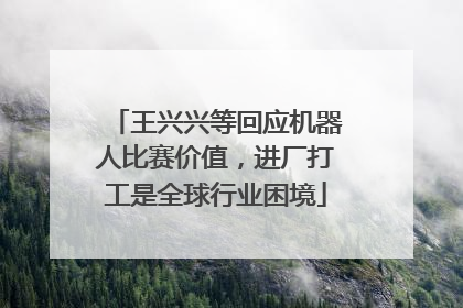 王兴兴等回应机器人比赛价值，进厂打工是全球行业困境