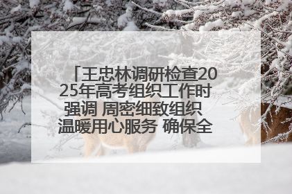 王忠林调研检查2025年高考组织工作时强调 周密细致组织 温暖用心服务 确保全省高考安全有序顺利