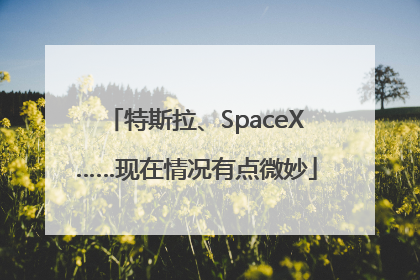 特斯拉、SpaceX……现在情况有点微妙