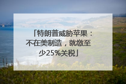 特朗普威胁苹果：不在美制造，就缴至少25%关税