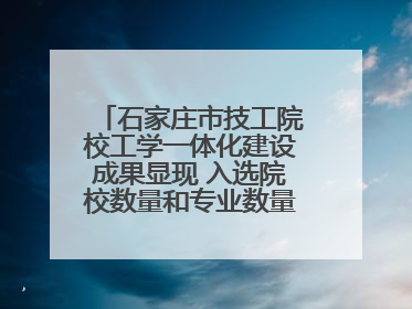 石家庄市技工院校工学一体化建设成果显现 入选院校数量和专业数量全省第一