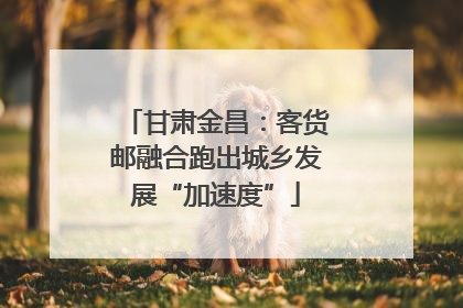 甘肃金昌：客货邮融合跑出城乡发展“加速度”