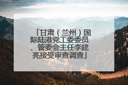 甘肃（兰州）国际陆港党工委委员、管委会主任李建亮接受审查调查