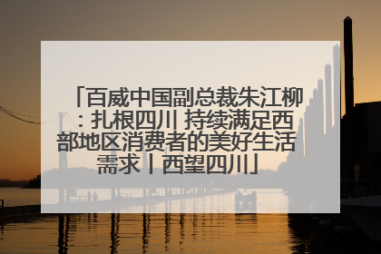 百威中国副总裁朱江柳：扎根四川 持续满足西部地区消费者的美好生活需求丨西望四川