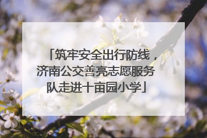 筑牢安全出行防线，济南公交善亮志愿服务队走进十亩园小学
