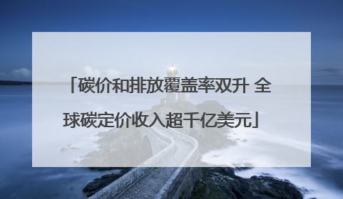 碳价和排放覆盖率双升 全球碳定价收入超千亿美元