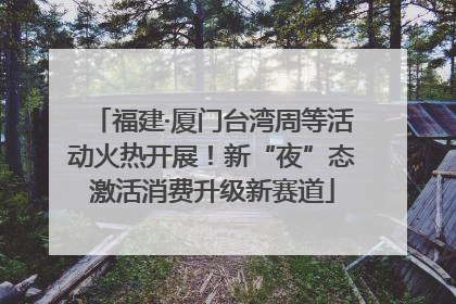 福建·厦门台湾周等活动火热开展！新“夜”态激活消费升级新赛道