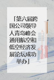 第六届跨国公司领导人青岛峰会通用航空和低空经济发展论坛成功举办