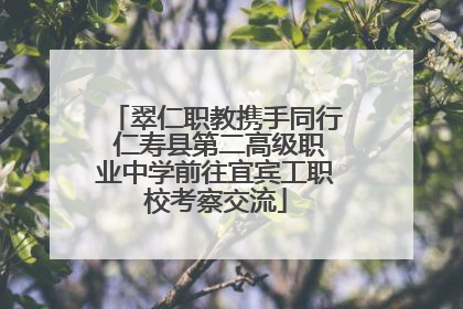 翠仁职教携手同行 仁寿县第二高级职业中学前往宜宾工职校考察交流