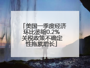 美国一季度经济环比萎缩0.2% 关税政策不确定性拖累增长