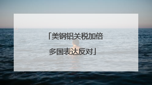 美钢铝关税加倍 多国表达反对