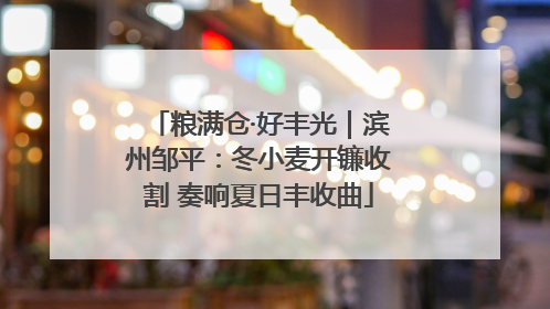粮满仓·好丰光｜滨州邹平：冬小麦开镰收割 奏响夏日丰收曲