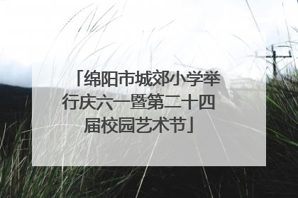 绵阳市城郊小学举行庆六一暨第二十四届校园艺术节