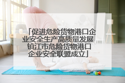 促进危险货物港口企业安全生产高质量发展 镇江市危险货物港口企业安全联盟成立