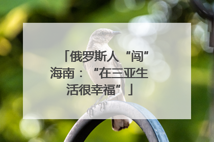 俄罗斯人“闯”海南：“在三亚生活很幸福”