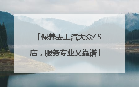 保养去上汽大众4S店，服务专业又靠谱