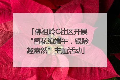 佛祖岭C社区开展“簪花绾端午，银龄趣盎然”主题活动