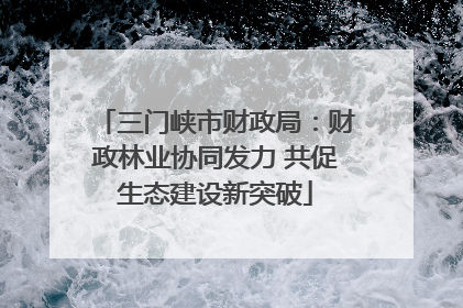 三门峡市财政局：财政林业协同发力 共促生态建设新突破
