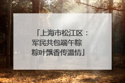 上海市松江区：军民共包端午粽 粽叶飘香传温情
