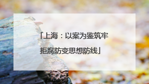上海：以案为鉴筑牢拒腐防变思想防线
