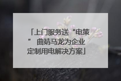 上门服务送“电策” 曲靖马龙为企业定制用电解决方案