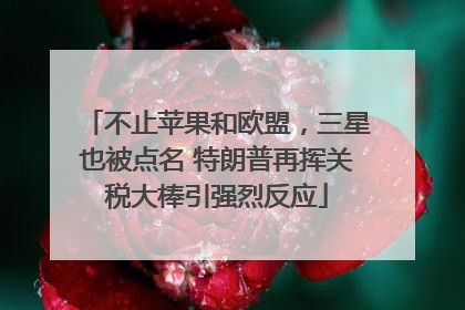 不止苹果和欧盟，三星也被点名 特朗普再挥关税大棒引强烈反应