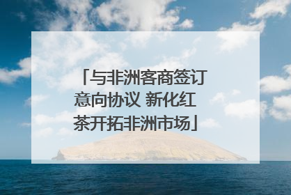 与非洲客商签订意向协议 新化红茶开拓非洲市场