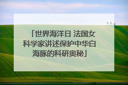 世界海洋日 法国女科学家讲述保护中华白海豚的科研奥秘