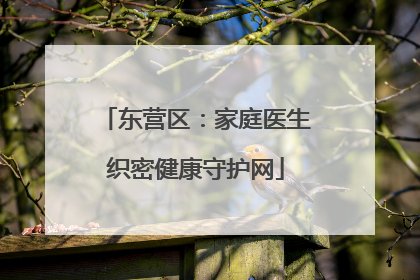 东营区：家庭医生织密健康守护网