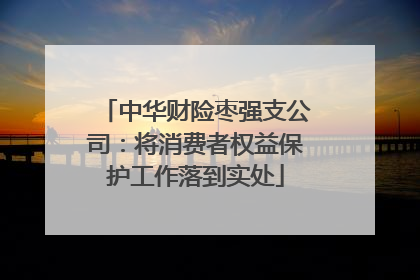 中华财险枣强支公司：将消费者权益保护工作落到实处