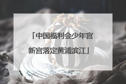 中国福利会少年宫新宫落定黄浦滨江