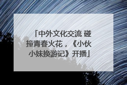 中外文化交流 碰撞青春火花，《小伙小妹换游记》开播