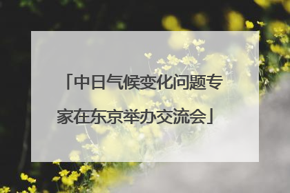 中日气候变化问题专家在东京举办交流会