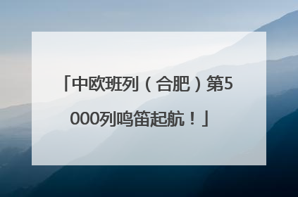 中欧班列（合肥）第5000列鸣笛起航！