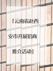 云南省赴西安市开展招商推介活动