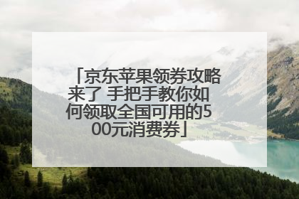 京东苹果领券攻略来了 手把手教你如何领取全国可用的500元消费券