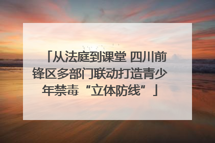 从法庭到课堂 四川前锋区多部门联动打造青少年禁毒“立体防线”